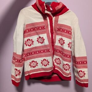 Hanna Andersson Red and Cream Kids Sweater